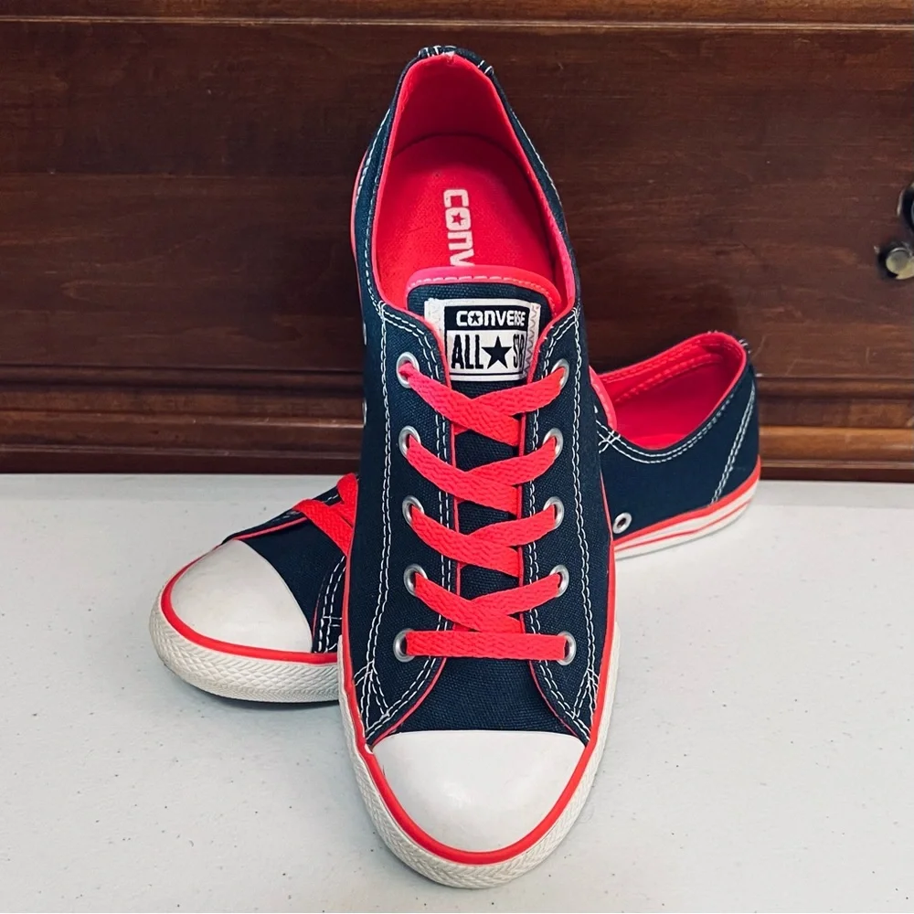 Converse CTAS Dainty Ox |  Navy Blue and Neon Pink - Picture 11 of 11